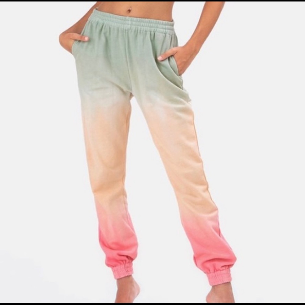 High waisted multi colored degrade sweatpants